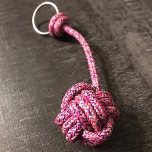 Porte Clés Pomme de Touline 3cm Rose